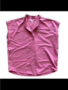 FIGS Women's Rose Pink Sleeveless Scrub Tunic size XS